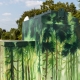 Trees painted on a traffic control box