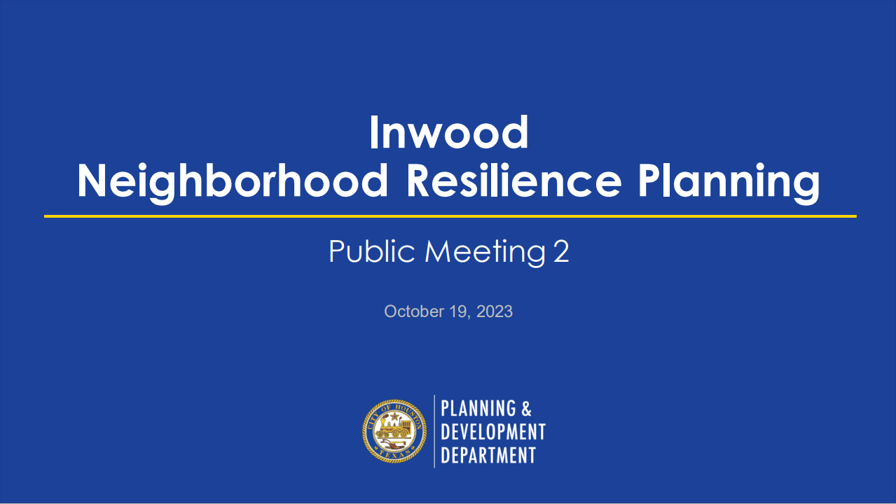 Inwood Neighborhood Resilience Planning