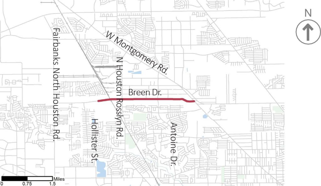 Breen Drive Reconstruction Project Map