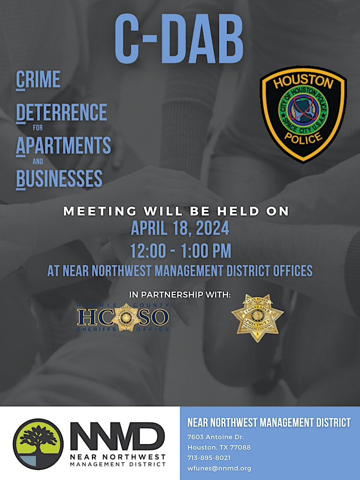 Crime Deterrence for Apartments and Businesses Meeting - April 18, 2024