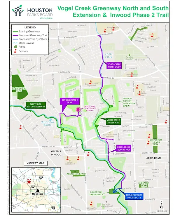 Vogel Creek Greenway Extension map